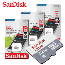 Micro SD Card Sandisk Ultra 80m 16GB