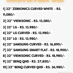 MONITOR SCREEN 32” ALL BRANDS