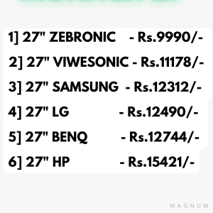 MONITOR SCREEN 27″ ALL BRANDS
