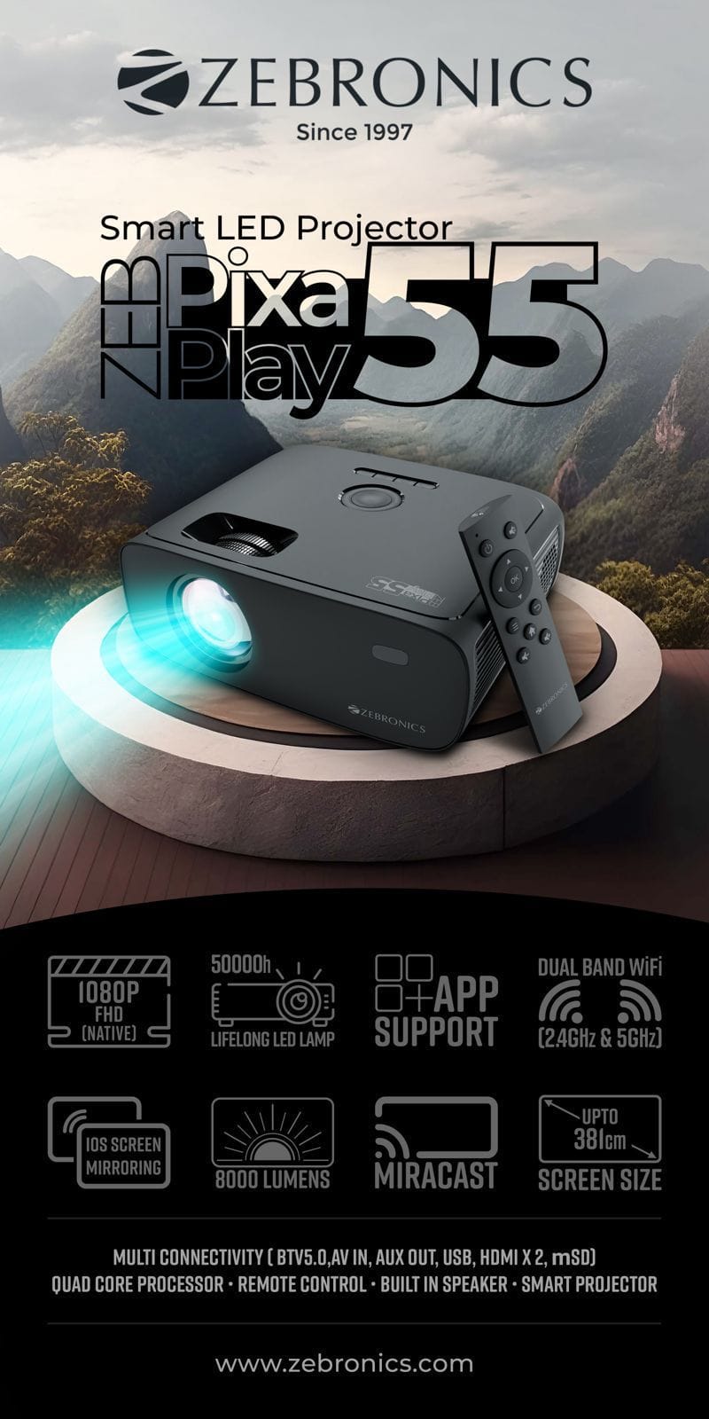 PROJECTOR ZEBRONICS
